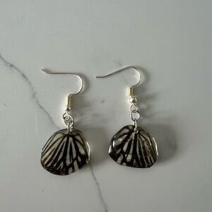 Real Butterfly wing  Earrings. Handmade. Coated in resin